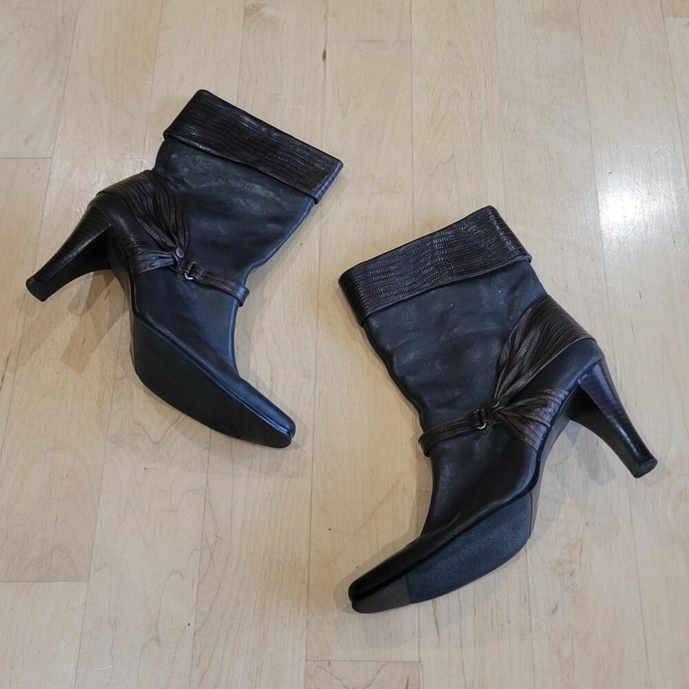 Worthington Midcalf Brown Leather Boots Ladies Size 9